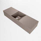 MONDIAZ TYNE 70cm fontein solid surface kleur Smoke. Positie wastafel midden