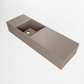 MONDIAZ TYNE 70cm fontein solid surface kleur Smoke. Positie wastafel links