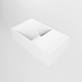 MONDIAZ TYNE 40cm fontein solid surface kleur Talc. Positie wastafel rechts