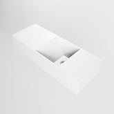 MONDIAZ TYNE 60cm fontein solid surface kleur Talc. Positie wastafel rechts