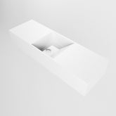 MONDIAZ TYNE 70cm fontein solid surface kleur Talc. Positie wastafel midden