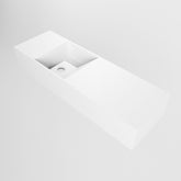 MONDIAZ TYNE 70cm fontein solid surface kleur Talc. Positie wastafel links