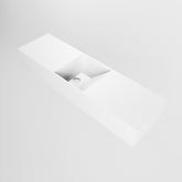 MONDIAZ TYNE 80cm fontein solid surface kleur Talc. Positie wastafel midden