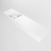 MONDIAZ TYNE 90cm fontein solid surface kleur Talc. Positie wastafel links