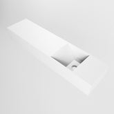 MONDIAZ TYNE 90cm fontein solid surface kleur Talc. Positie wastafel rechts