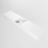 MONDIAZ TYNE 100cm fontein solid surface kleur Talc. Positie wastafel midden