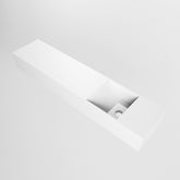 MONDIAZ TYNE 100cm fontein solid surface kleur Talc. Positie wastafel rechts