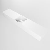 MONDIAZ TYNE 110cm fontein solid surface kleur Talc. Positie wastafel midden