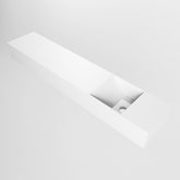 MONDIAZ TYNE 110cm fontein solid surface kleur Talc. Positie wastafel rechts