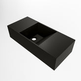 MONDIAZ TYNE 50cm fontein solid surface kleur Urban. Positie wastafel links