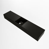 MONDIAZ TYNE 100cm fontein solid surface kleur Urban. Positie wastafel midden