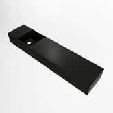 MONDIAZ TYNE 100cm fontein solid surface kleur Urban. Positie wastafel links