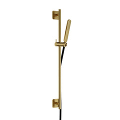 Hotbath Gal GL309 verstelbare glijstang 100 cm met doucheslang en handdouche - Geborsteld Messing PVD