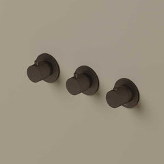 Hotbath Guy Row GY7067REXT afbouwdeel voor inbouwthermostaat met 2 stopkranen - Tuscan Bronze