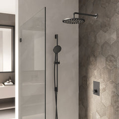 Hotbath Cobber IBS23 inbouw doucheset - staafhanddouche - 20cm hoofddouche - plafondbuis 30cm - glijstang - Geborsteld Nikkel