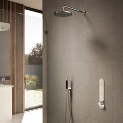 Hotbath Cobber IBS24 inbouw doucheset - ronde 3 standen handdouche - 20cm hoofddouche - plafondbuis 30cm - wandsteun - Chroom