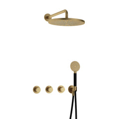 Hotbath Cobber IBS70 inbouw doucheset - 2 stopkranen - 30 cm ronde hoofdouche - ronde handdouche