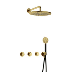 Hotbath Cobber IBS70 inbouw doucheset - 2 stopkranen - 30 cm ronde hoofdouche - ronde handdouche