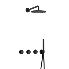 Hotbath Cobber IBS70 Regendoucheset inbouw - 38.5cm wandarm - 20cm ronde hoofddouche - staafhanddouche