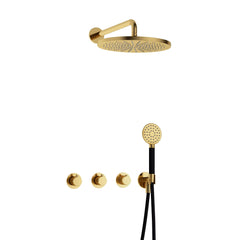 Hotbath Cobber IBS70 inbouw doucheset - 2 stopkranen - 30 cm ronde hoofdouche - ronde handdouche