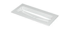 Ink Aspekt meubelwastafel centraal 100x45cm - zonder kraangaten - Porselein - Glans Wit - 0207020