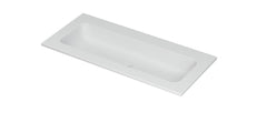 Ink Aspekt meubelwastafel midden 100x45cm - zonder kraangaten - Porselein - Mat Wit - 0207223