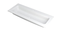 Ink Faktor Wastafel polystone centraal met 1 kraangat - Mat Wit - 120x45x1,5cm - 3407221