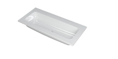 Ink Faktor Wastafel polystone centraal zonder kraangat - Glans Wit - 100x45x1,5cm - 3407010