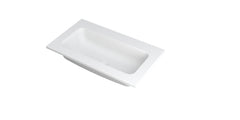 Ink Faktor Wastafel polystone centraal zonder kraangat - Mat Wit - 80x45x1,5cm - 3407200
