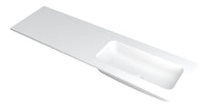 Ink Faktor Wastafel polystone rechts zonder kraangat - Mat Wit - 160x45x1,5cm - 3407247