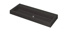 Ink Momento meubelwastafel 120x45cm - zonder kraangaten - Quartz zwart - 3421240