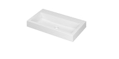 Ink Momento meubelwastafel 80x45cm - zonder kraangat - Polystone - Mat Wit - 3421315