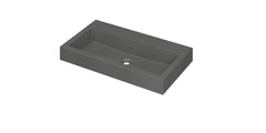 Ink Momento meubelwastafel 80x45cm - zonder kraangat - Quartz grijs - 3421115