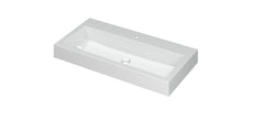 Ink Momento meubelwastafel 90x45cm - 1 kraangat - Polystone - Glans Wit - 3421021