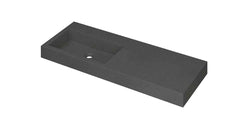 Ink Momento meubelwastafel links 120x45cm - zonder kraangat - Quartz grijs - 3421145