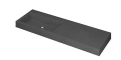 Ink Momento meubelwastafel links 140x45cm - zonder kraangat - Quartz grijs - 3421155