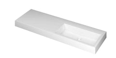 Ink Momento meubelwastafel rechts 140x45cm - zonder kraangat - Polystone - Glans Wit - 3421058