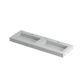 Ink Pitch dubbele meubelwastafel 140x45cm keramische slab - 2 kraangaten - Calacatta - 0210430