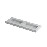 Ink Pitch dubbele meubelwastafel 140x45cm keramische slab - zonder kraangaten - Calacatta - 0210420