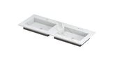 Ink Post Wastafel keramische slab envelop bak dubbel 2 kraangaten - Calacatta mat - 120x45x1cm - 0210090