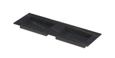 Ink Post Wastafel keramische slab envelop bak dubbel zonder kraangaten - Lauren black mat - 140x45x1cm - 0210102