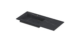 Ink Post Wastafel keramische slab envelop bak links met 1 kraangat - Lauren black mat - 100x45x1cm - 0210172