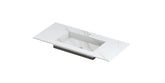Ink Post Wastafel keramische slab envelop bak midden met 1 kraangat - Calacatta mat - 100x45x1cm - 0210050