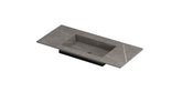 Ink Post Wastafel keramische slab envelop bak midden zonder kraangat - Armani grey mat - 100x45x1cm - 0210041