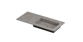 Ink Post Wastafel keramische slab envelop bak rechts zonder kraangat - Armani grey mat - 100x45x1cm - 0210181