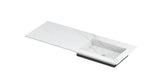 Ink Post Wastafel keramische slab envelop bak rechts zonder kraangat - Calacatta mat - 120x45x1cm - 0210620
