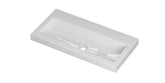 Ink Roots wastafel porselein zonder kraangat - Glans Wit - 80x40x6cm - 0300611