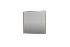 Ink SP19 spiegel 90x80cm in stalen kader met rondom indirecte LED verlichting - Geborsteld RVS - 8409058