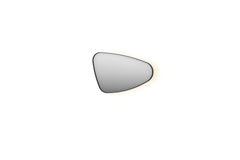 Ink SP23 spiegel 80 x 50 cm op frame met indirecte LED rondom rechter versie - Mat Zwart - 8409205