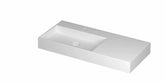 Ink United wastafel links porselein 100x45cm - 1 kraangat - Mat Wit - 0206412